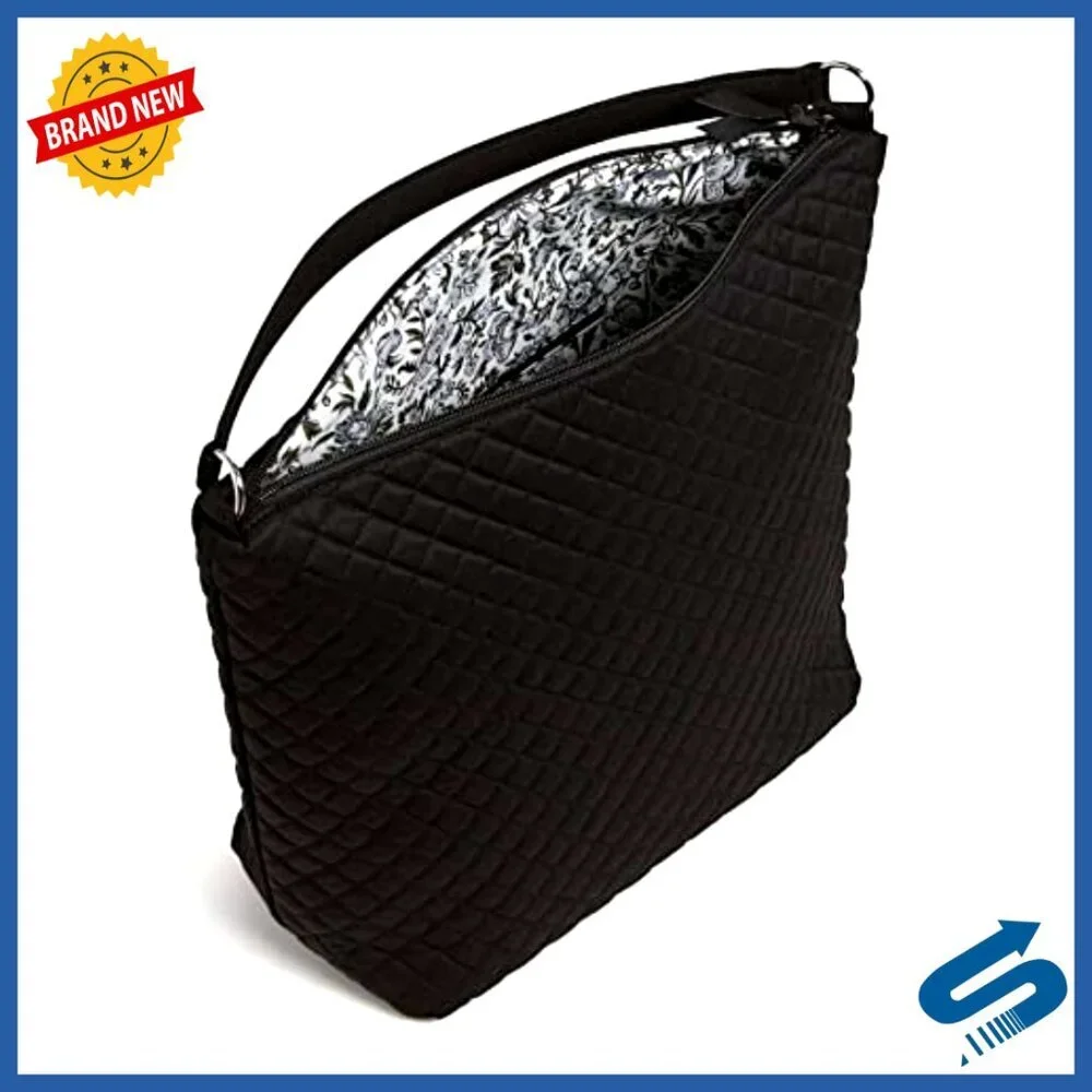 Oversized Cotton Hobo Shoulder Bag with Multiple Pockets